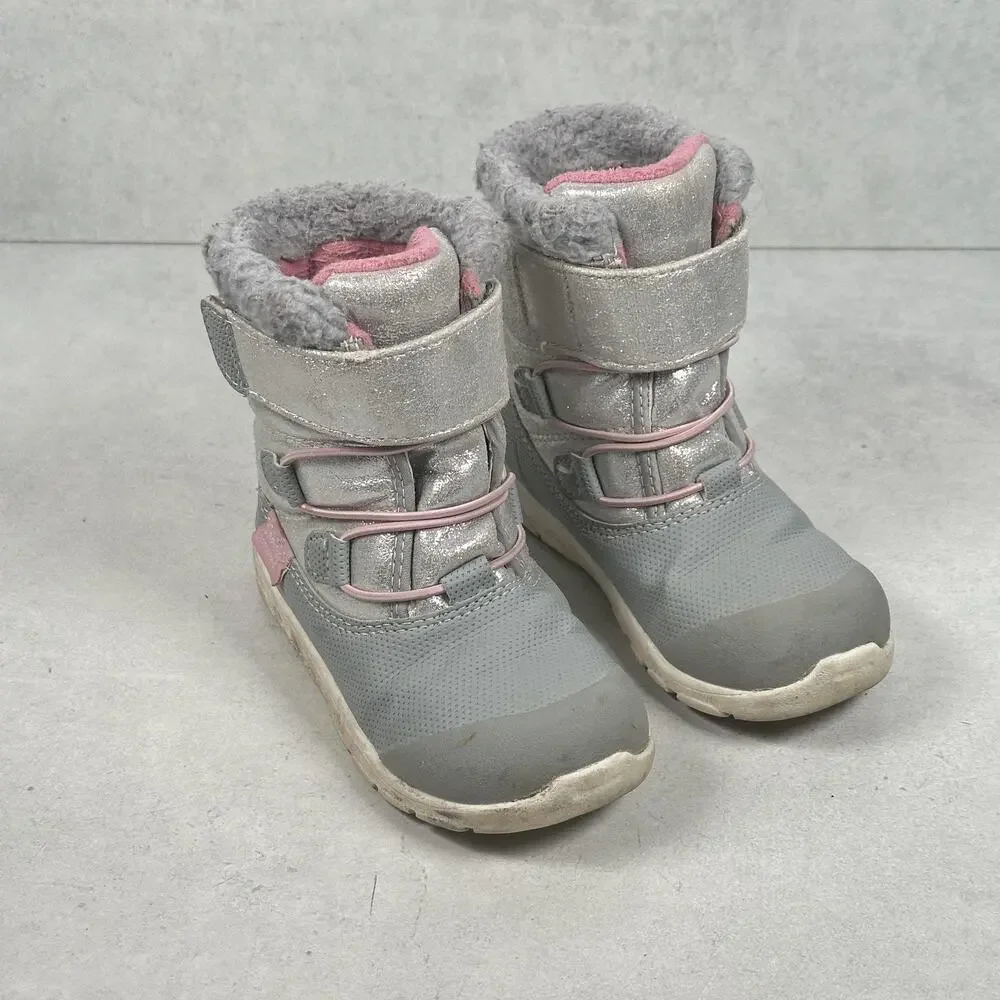 See Kai Run Boots Girls Size 10 Gray Silver Thinsulate Insulated Water Resistant
